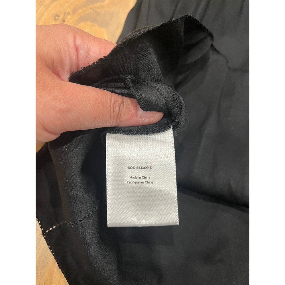 Tory Burch Black Silk Sleeveless Cowl Neck Tank Top Women's Size 6 - Picture 7 of 8